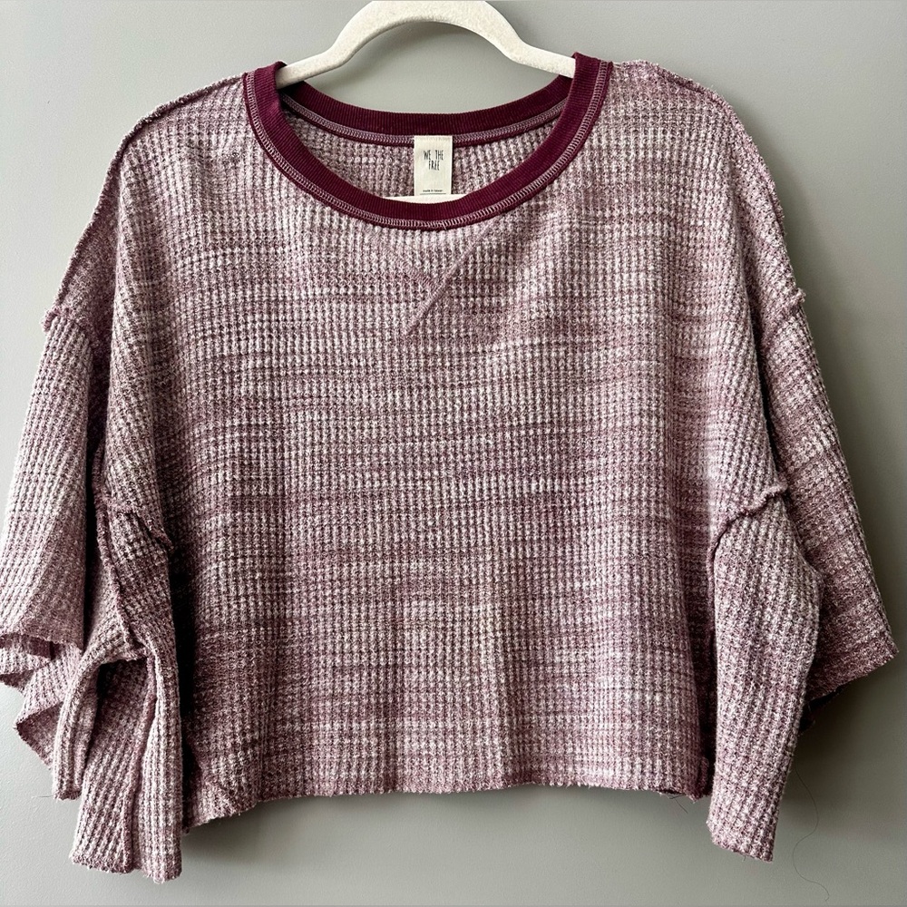 Free People Waffle Knit Cropped Top